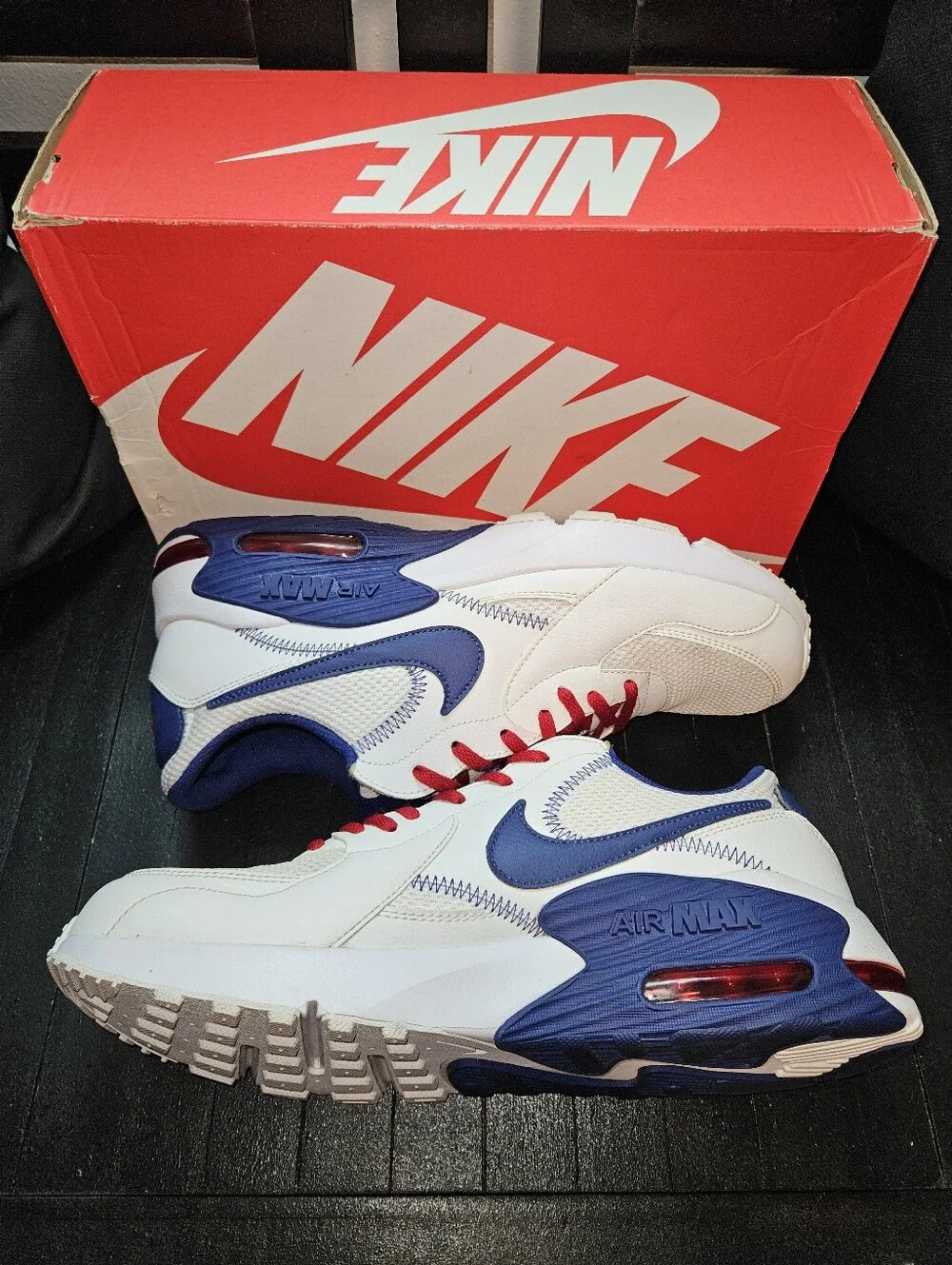 Nike Air Max Excee - Wht/Deep Royal/Red - Sz 11M/12.5W (CZ9168-100)